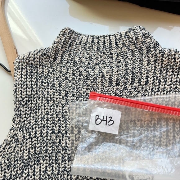 Madewell Chunky Knit Veranda Sleeveless Mock Neck Sweater- Size XXS - Picture 11 of 11